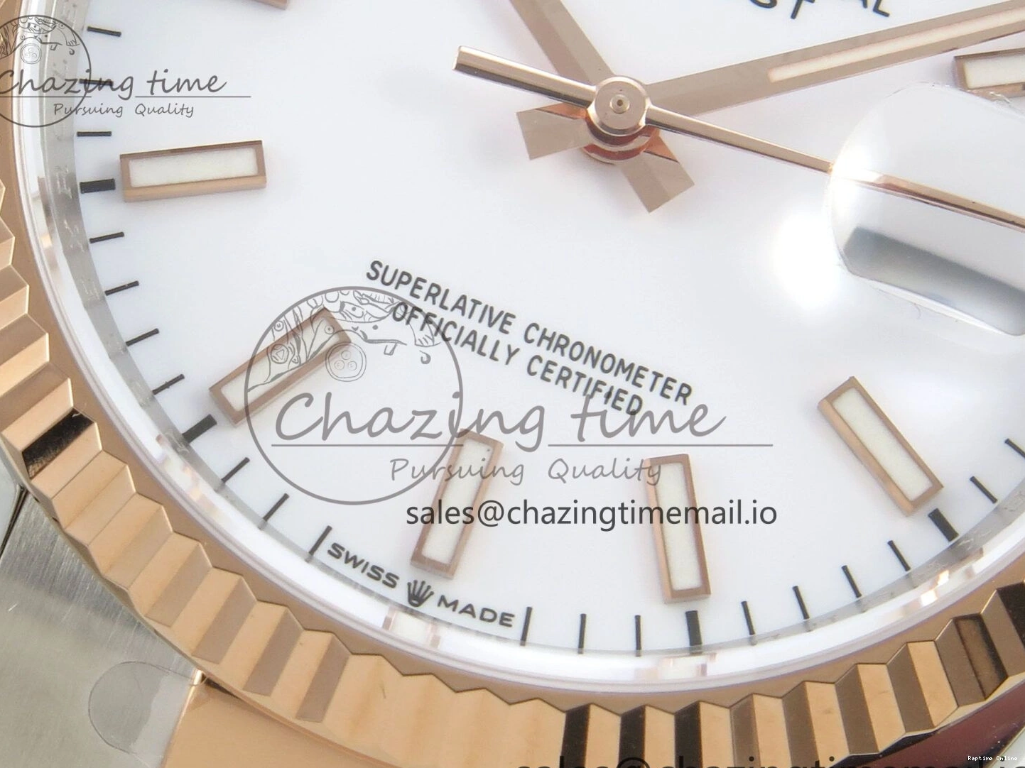 0415 DateJust 36 SS RG ARF 1:1 Best Edition 904L Steel White Stick Dial on Oyster Bracelet SH FashionForward 84